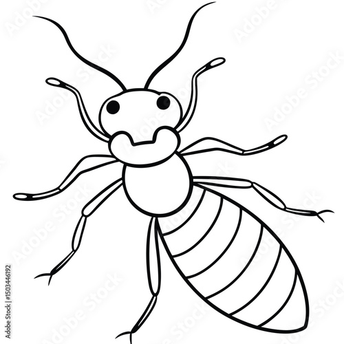 Termite vector illustration white background