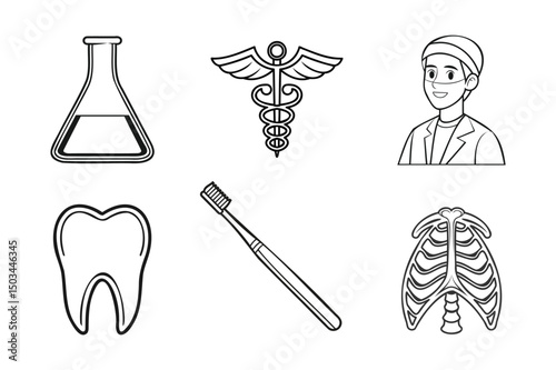Medical Equipment and Healthcare Icons Defibrillato