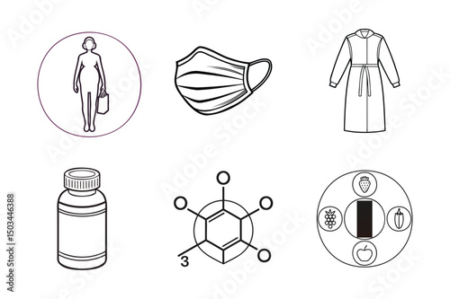 Medical Equipment and Healthcare Icons Defibrillato