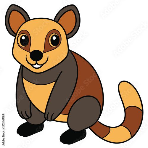 Tree Kangaroo vector illustration white background