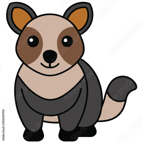 Weasel vector illustration white background