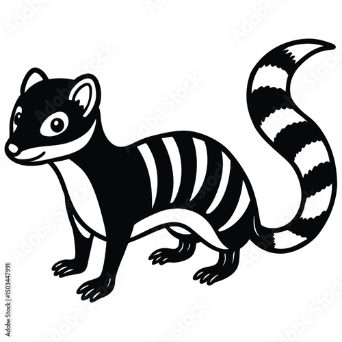 Weasel vector illustration white background