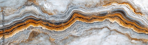 Panel kuchenny z motywem Abstract stone texture with flowing veins of grey, white, and amber