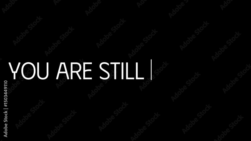 You are still growing text animation on black background with changing word color effect .