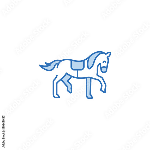 Horse icon design with white background stock illustration