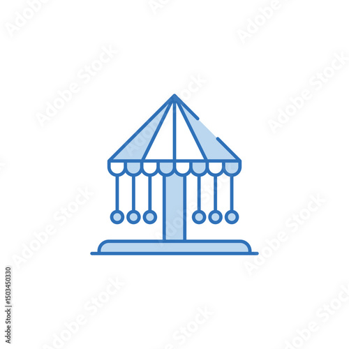 Carousal icon design with white background stock illustration