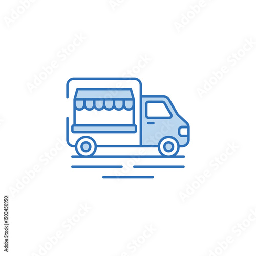 Food Truck icon design with white background stock illustration