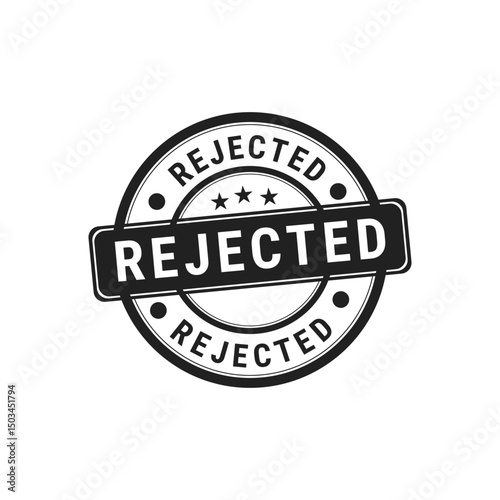 Rejected Stamp Graphic Design Element for Business Documents Presentations and Applications
