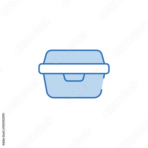 Lunch Box icon design with white background stock illustration