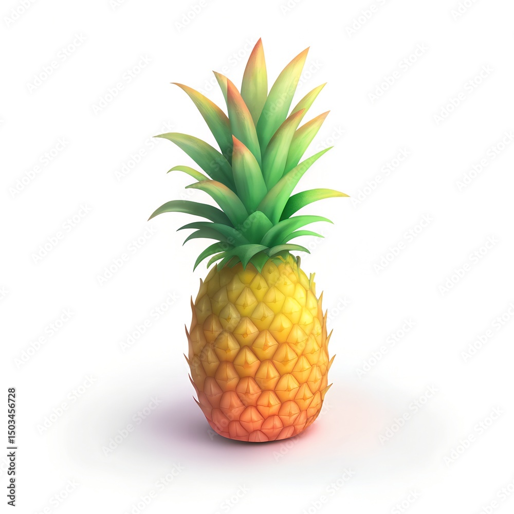 Fototapeta premium pineapple on white background