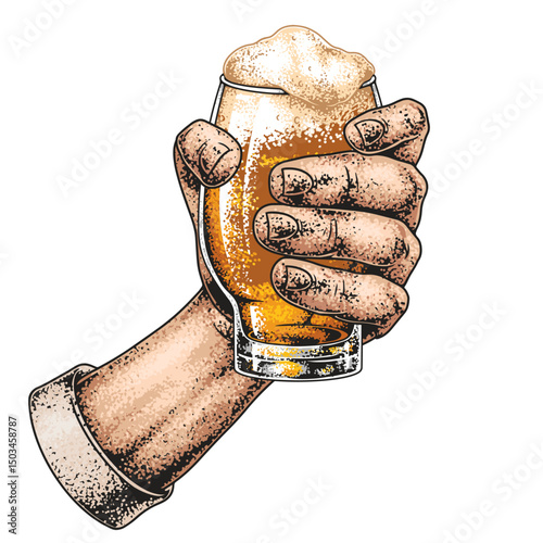 Enjoying a cold beer on a sunny day