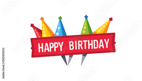 Happy-Birthday-Celebration-Fun-Party-Hats-Greeting-Card-Festive-Decoration-Colorful-Design-Holiday-Event-Invitation-Background-Cheerful-Joyful-Celebratory