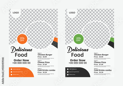 Delicious Fast Food Flyer Template.
