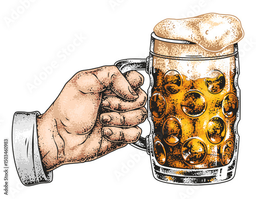 Enjoying a cold beer in a cheerful moment