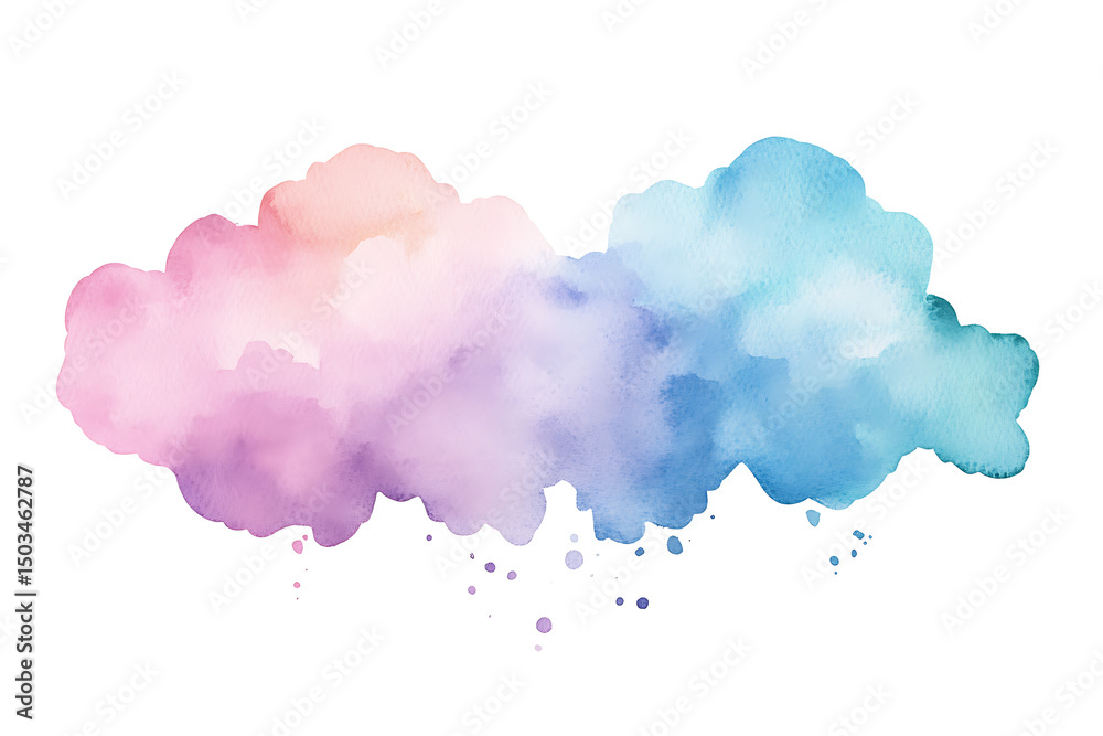 Obraz premium Pastel Watercolor Cloud Background.