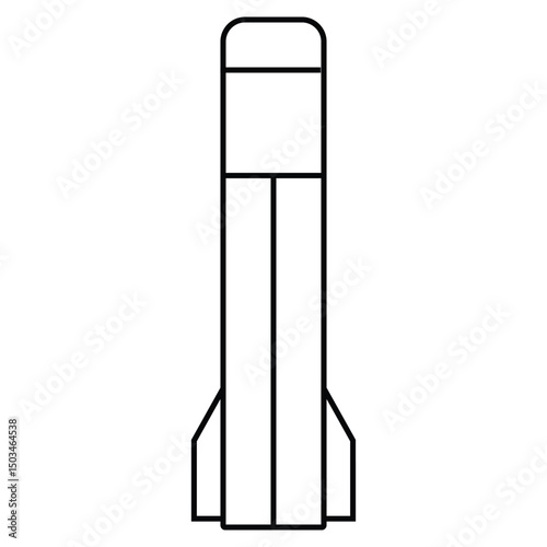 Vector militari rocket missile illustration