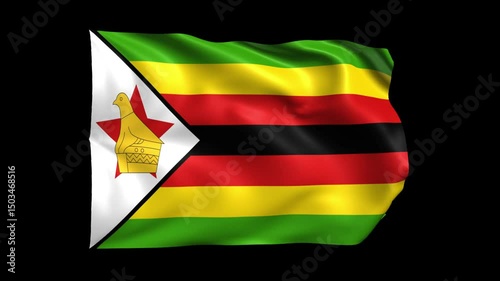 Zimbabwe Waving on transparent background