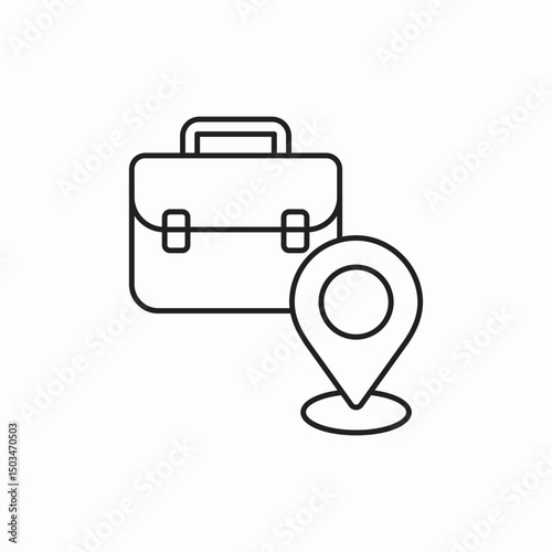 bag location work icon sign vector