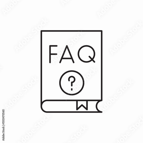book questions faq icon sign vector