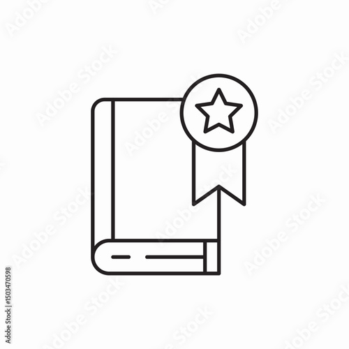 book with bookmark favorites icon sign vector
