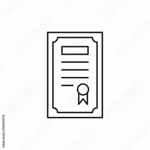 certificate diploma document icon sign vector