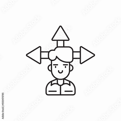 choice path direction icon sign vector