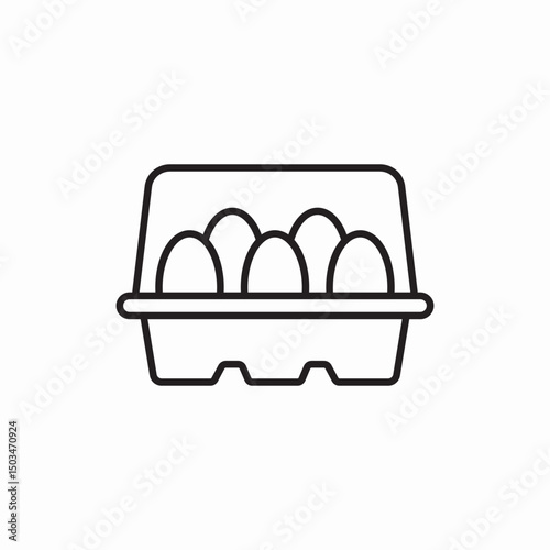 eggs carton package icon sign vector