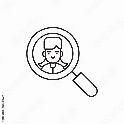 search user magnifying glass icon sign vector