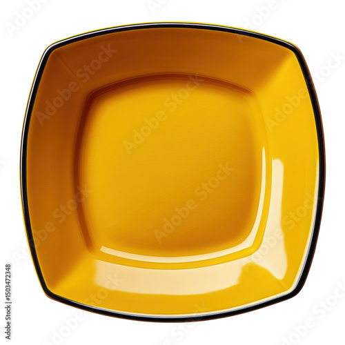 Vibrant square dish showcasing a sunny yellow hue with rounded corners