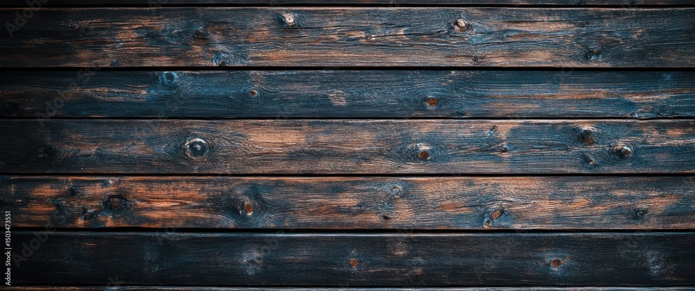 Fototapeta premium Rustic dark wood plank background texture