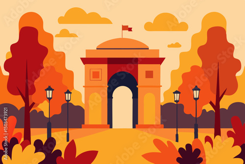 taj mahal vector illustration