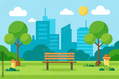 urban landscape with trees