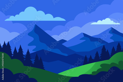 mountain landscape with mountains