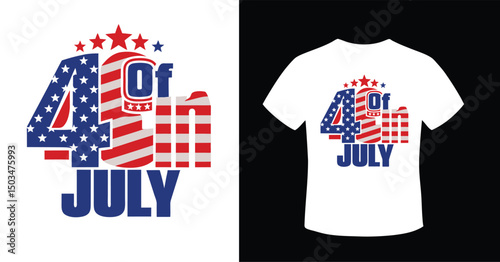 Adobe Illustrator Artwork American land of the free 4th of july independence day t-shirt design.
