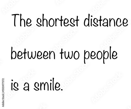 A smile conveys warmth and sympathy and is a sign of appreciation. Meaningful words in a special font, vector, vector graphic, eps. Version 3

