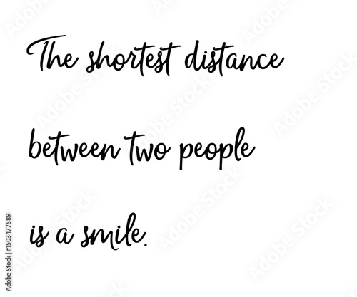 A smile conveys warmth and sympathy and is a sign of appreciation. Meaningful words in a special font, vector, vector graphic, eps. Version 2