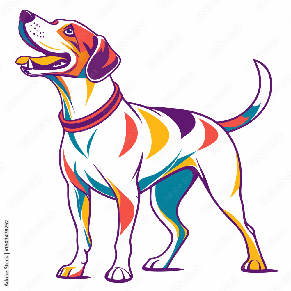 Obraz premium vector illustration dog