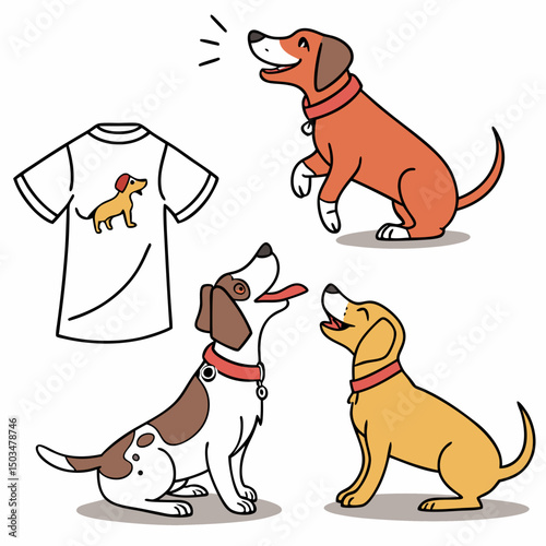 vector illustration dog