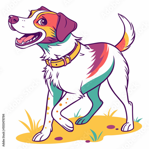 vector illustration dog