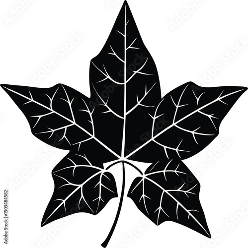 Ivy Leaf Silhouette Classic Three Point Shape