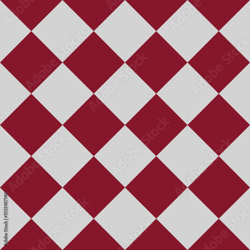 Seamless Red and Gray Harlequin Diamond Pattern – Classic Geometric Tile Background