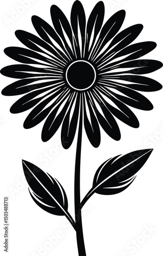 Minimalist Daisy Flower Silhouette