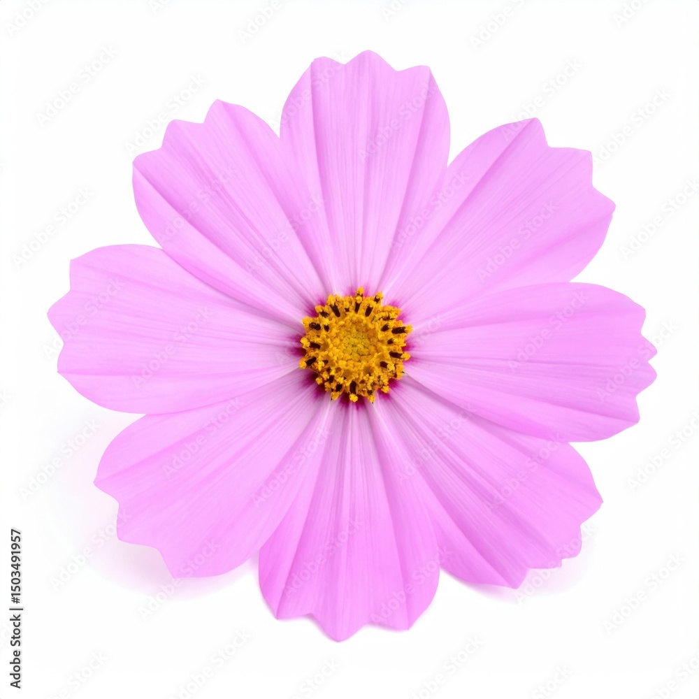 Pink Cosmos Flower Isolated on White Background Pink Cosmos Flower Isolated on White Background