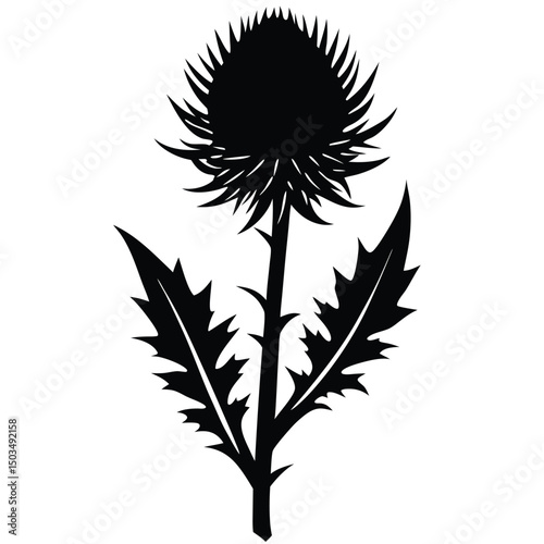 Wallpaper Mural vector silhouette of a flower Torontodigital.ca