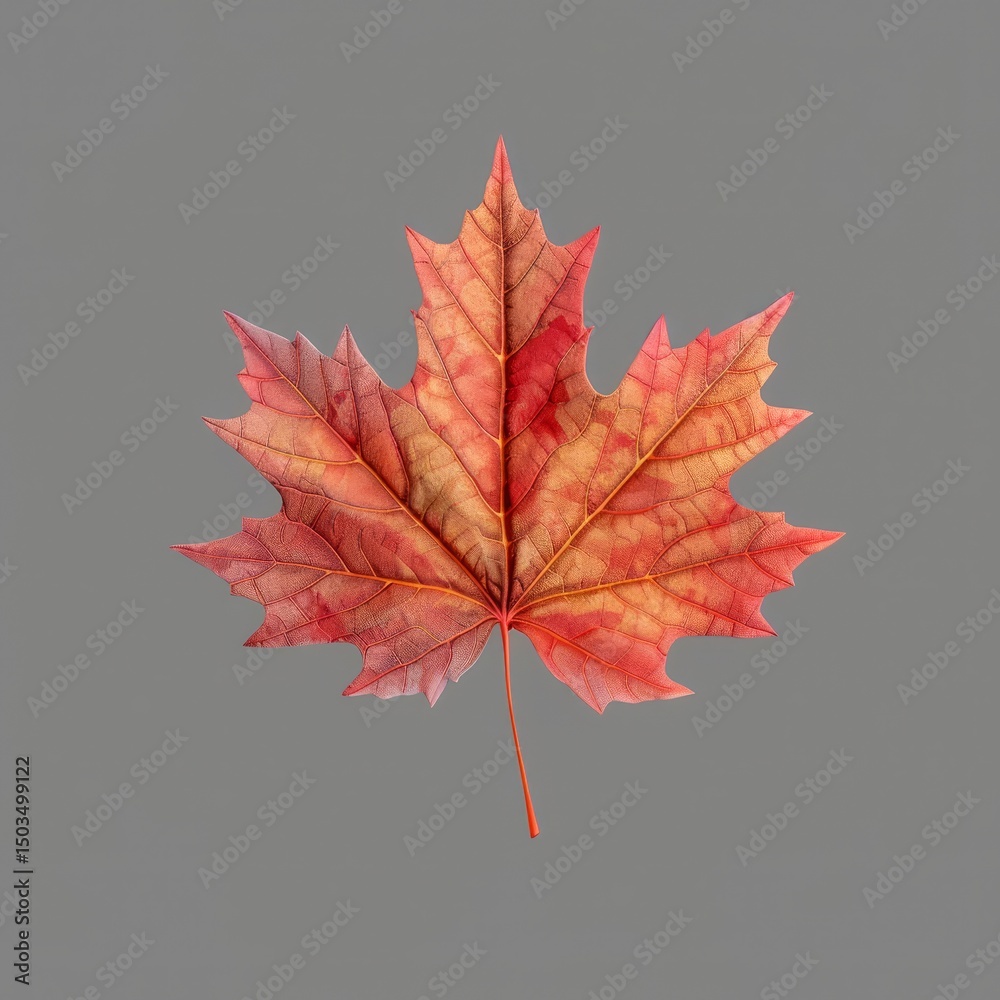 Fototapeta premium Autumn maple leaf isolated transparency