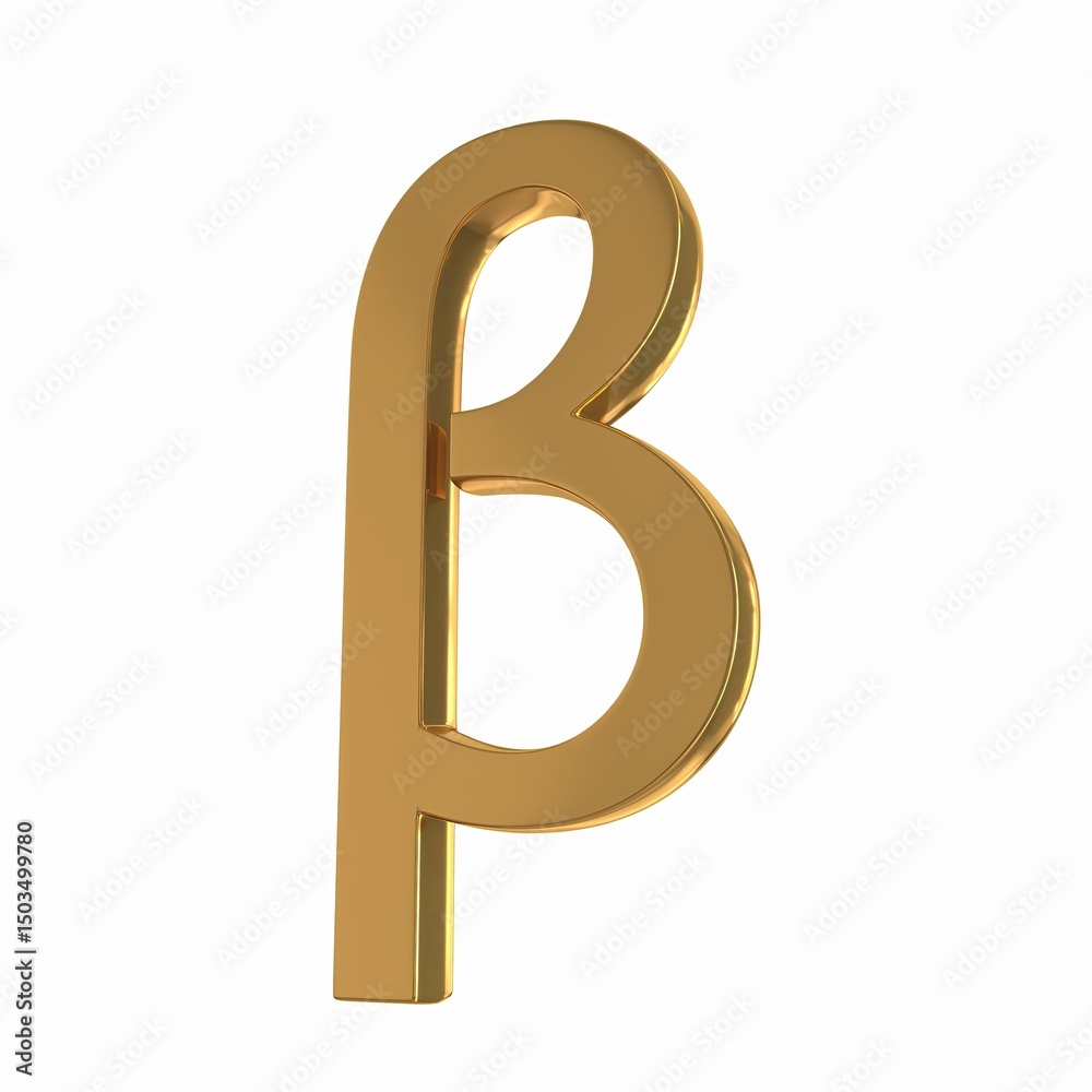 Obraz premium Beta_symbol_Logo_Icon_Left