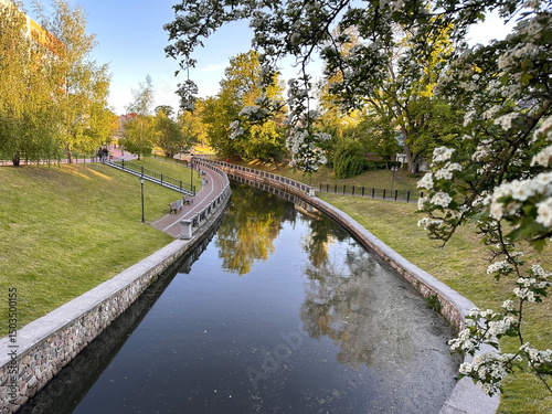 Bodies of water and parks in the city of Kaliningrad.
