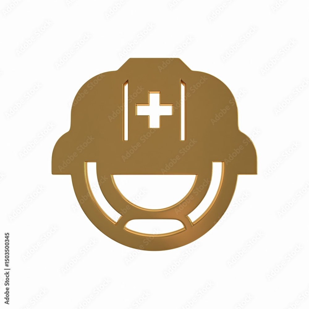 Obraz premium Helmet_Support_Logo_Icon_Front