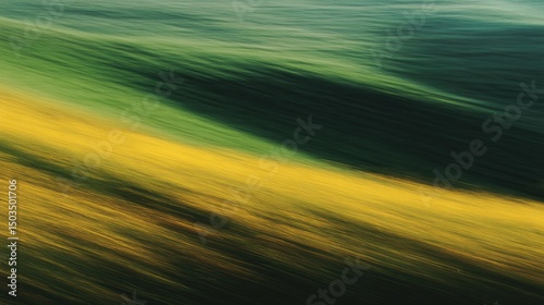 Earth Stripes Abstract Land with Sky, and and Sun  Motion Blur Landscape.
