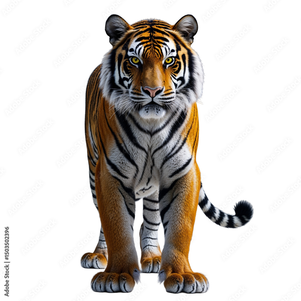 Fototapeta premium Majestic Tiger Portrait on Black Background